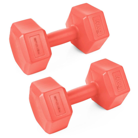 Spokey Βαράκια σετ Monster II Cement Dumbbells 2x4 kg